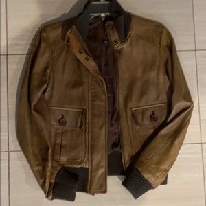 Gap Leather Bomber Jacket
